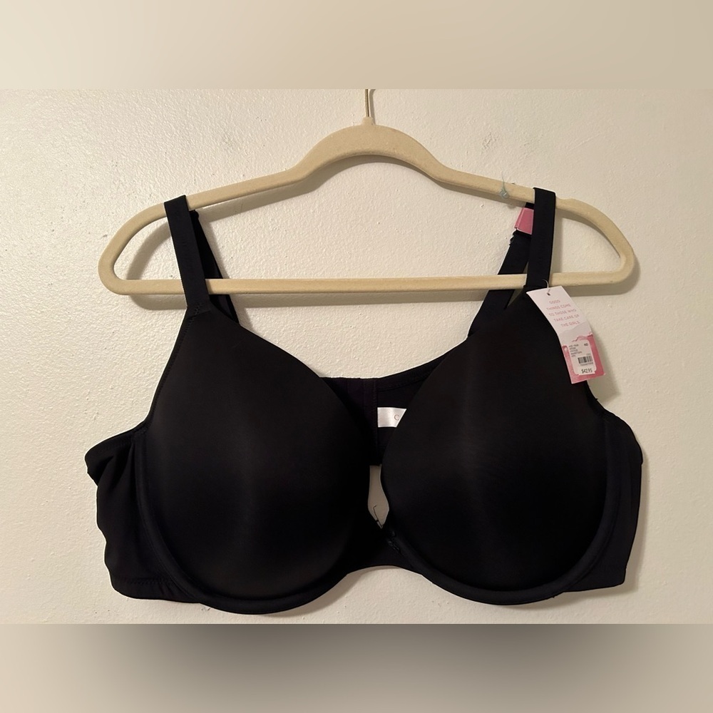 Cacique Black Boost Plunge Bra‎ Size 46D NWT